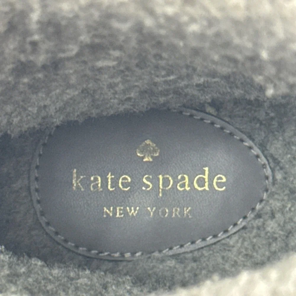 KATE SPADE Women's Boots Marie Faux Shearling Suede Leather Pull-On Shoes Size 9